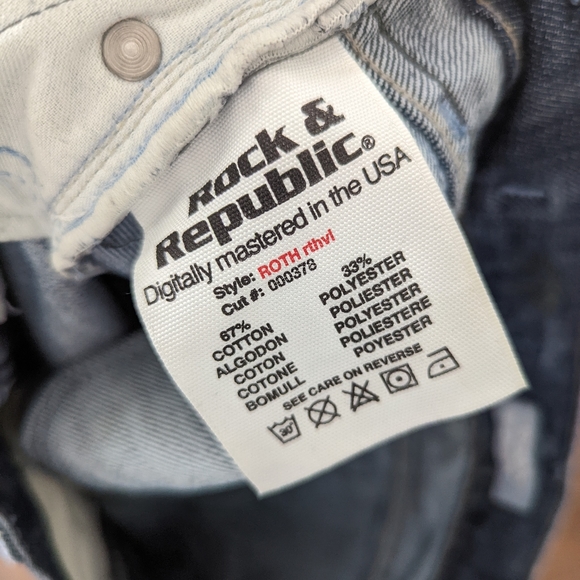 Rock & Republic Roth Vintage Y2K Flare Bootcut Jeans Sz 25 light wash - Picture 8 of 8